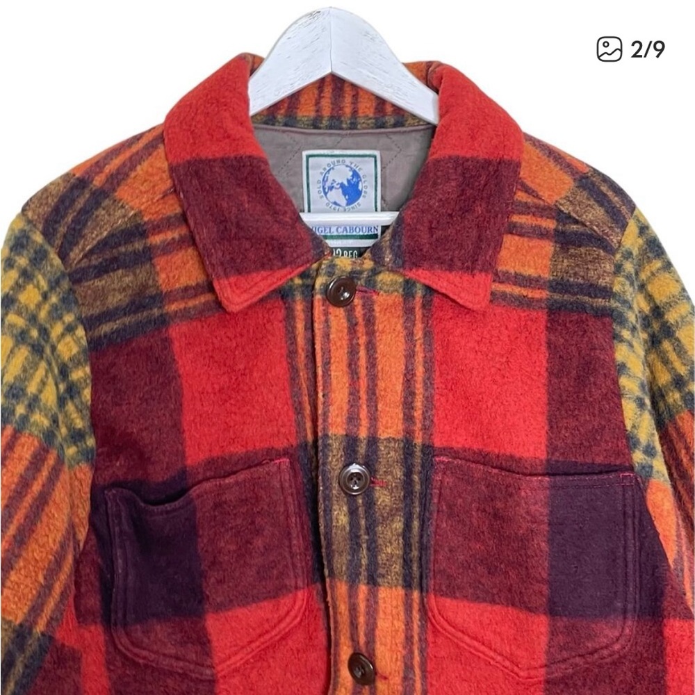Nigel Cabourn Vintage Red Plaid Wool Boxy Cropped Jacket *Altered-Women's Sz M/L